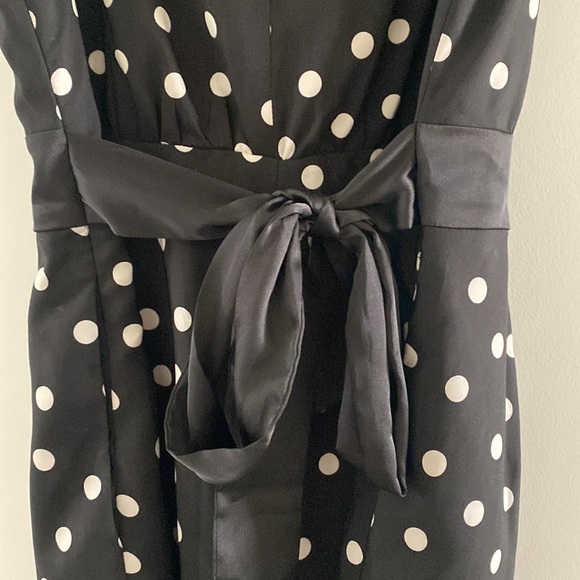 Express Black and White Polka Dot Dress size 6 - Picture 5 of 7